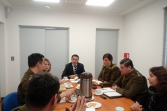 Procurador Fiscal de San Miguel junto a equipo de Dirección de Bienestar de Carabineros